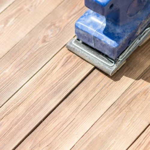 Hardwood refinishing/restoration services offered at Expressive Flooring