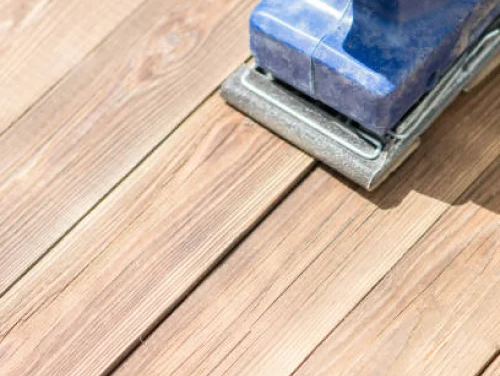 Hardwood refinishing/restoration services offered at Expressive Flooring