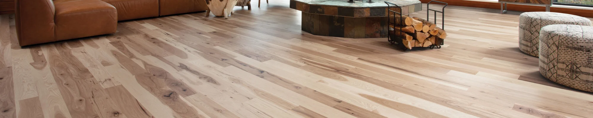 Unfinished Solid Hickory Hardwood Flooring available at Expressive Flooring in Peachtree City, GA